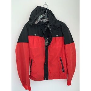 *Orange and Black Zip up Jacket*